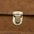 Clou en laiton sur cuir marron avec couture blanche pour Sac à dos rectangulaire en cuir