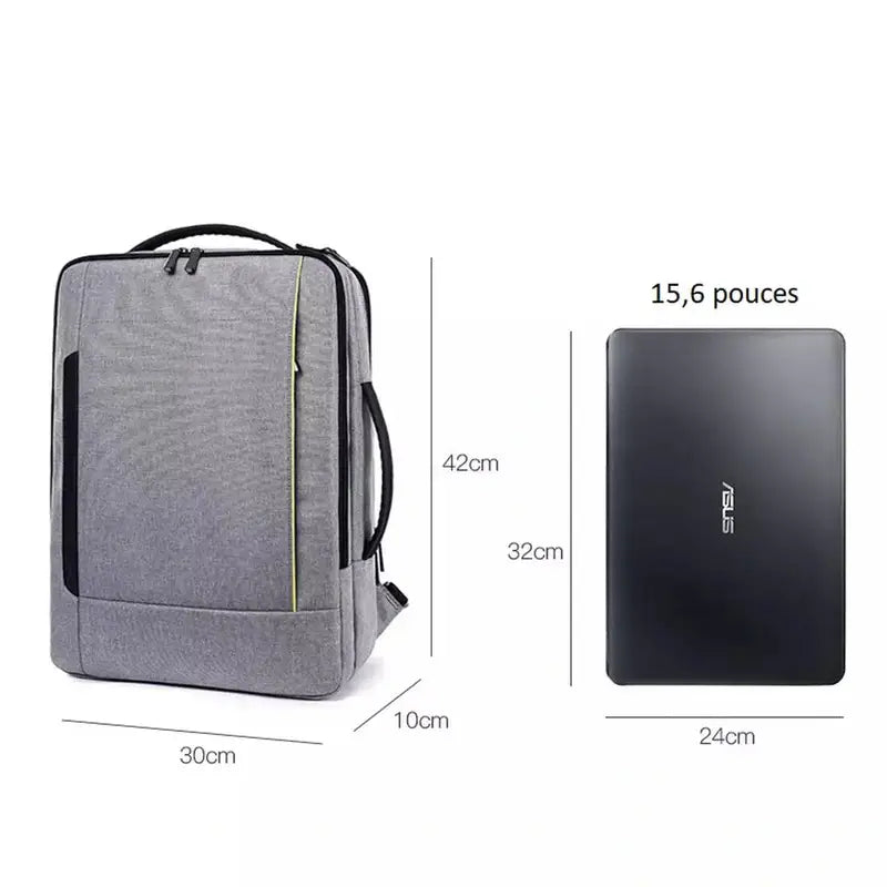 Sac à dos rectangulaire pour pc 15,6 pouces
