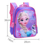 Sac à dos Reine des Neiges maternelle avec Elsa et Olaf, violet et rose, dimensions 38x28x16cm