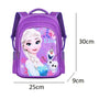 Sac à dos Reine des Neiges pour maternelle avec Elsa et Olaf, dimensions 30x25x9 cm
