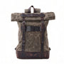Sac à dos rétro en tissu et cuir avec fermeture à boucles, modèle Ruston