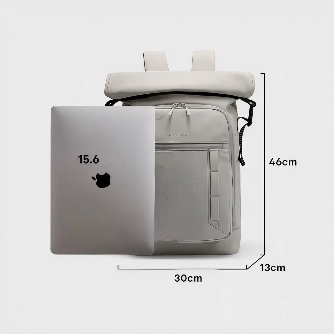 Sac à dos roll top de ville 21L BG Tech X argenté 15,6 pouces