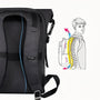 Sac à dos roll top homme HK21 avec support lombaire ergonomique et ventilation