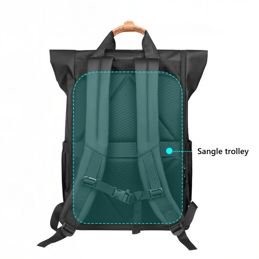 Sac à dos roll top noir pc 15,6 pouces