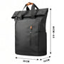 Sac à dos roll top noir pc 15,6 pouces
