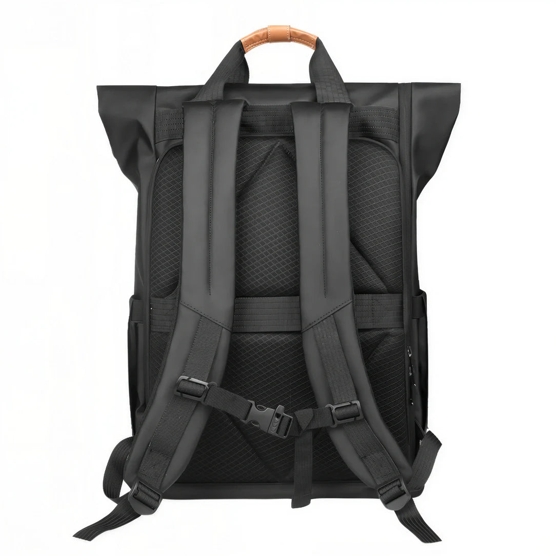 Sac à dos roll top noir pc 15,6 pouces