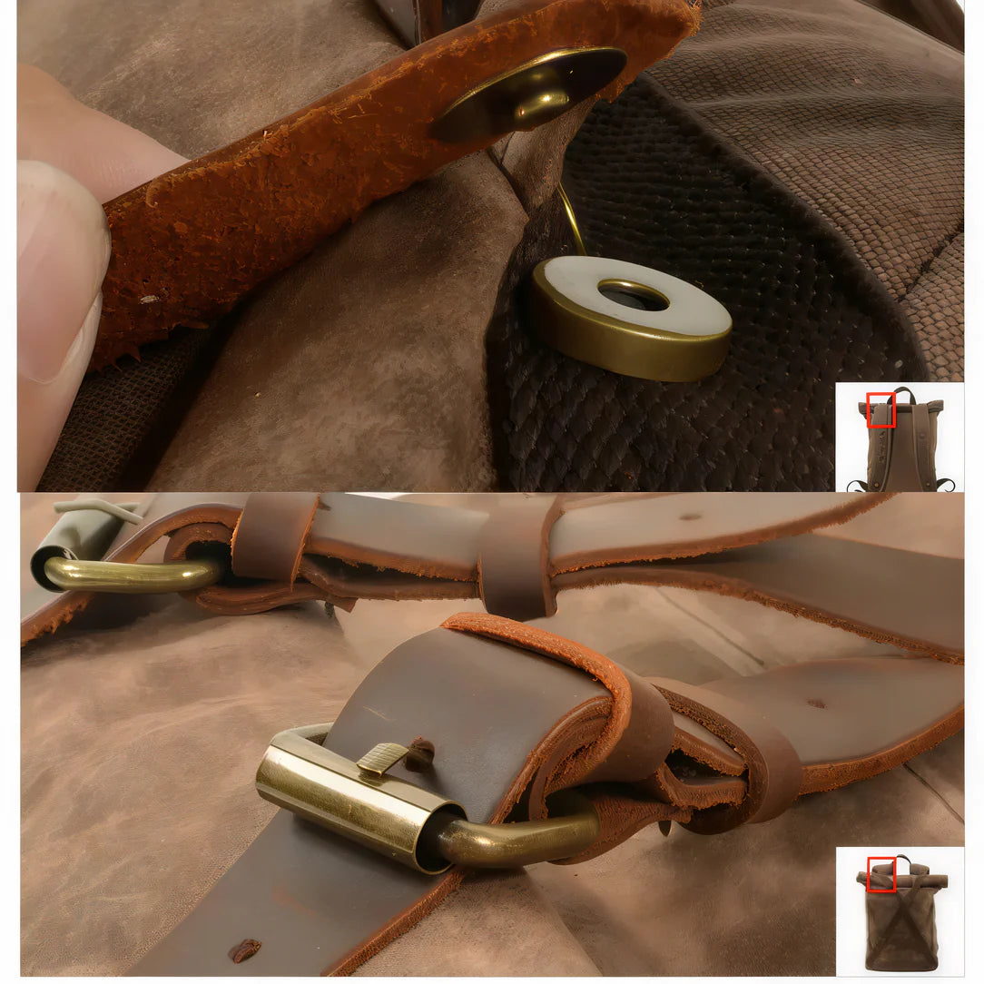 Sac à dos roll top rétro - Rustic