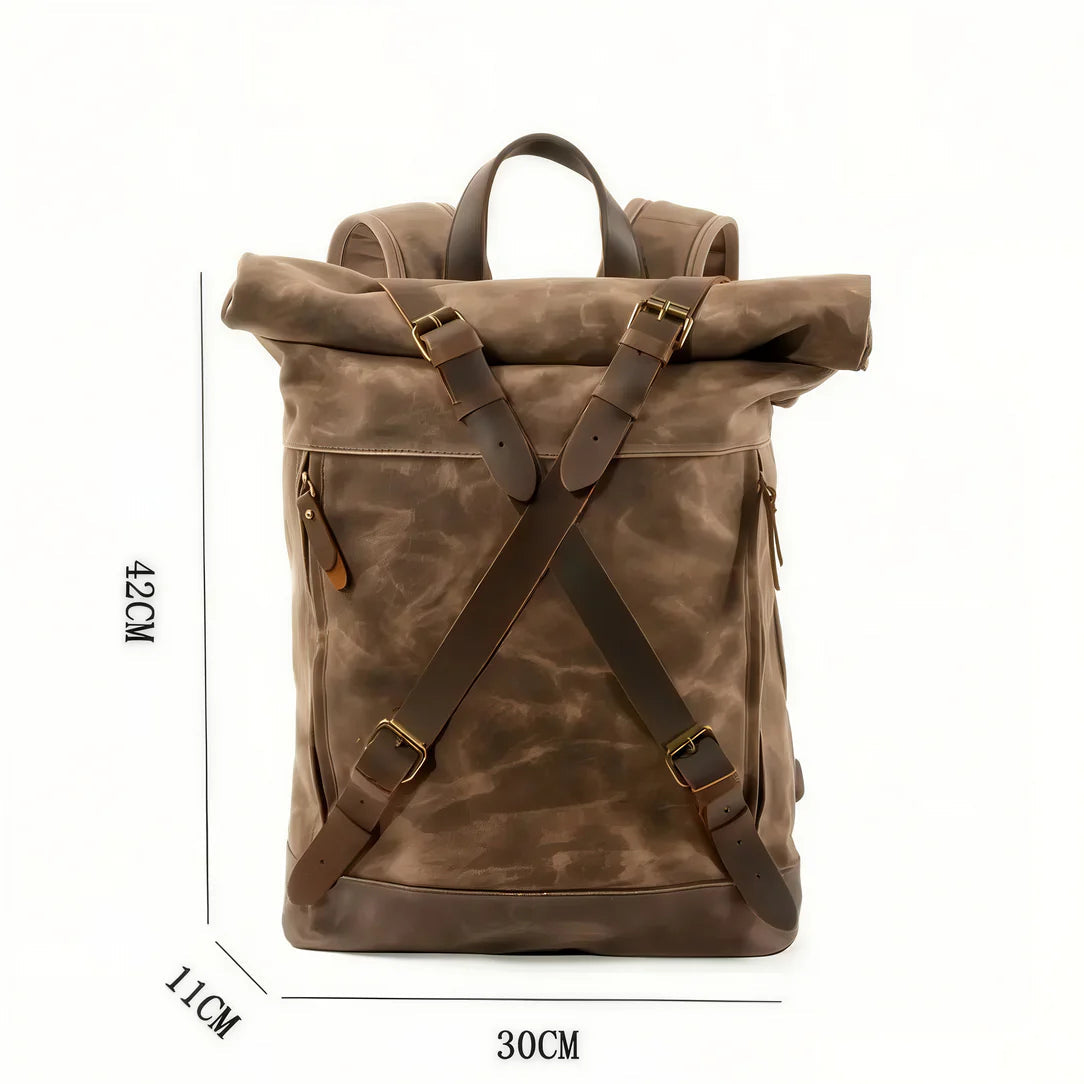 Sac à dos roll top rétro - Rustic