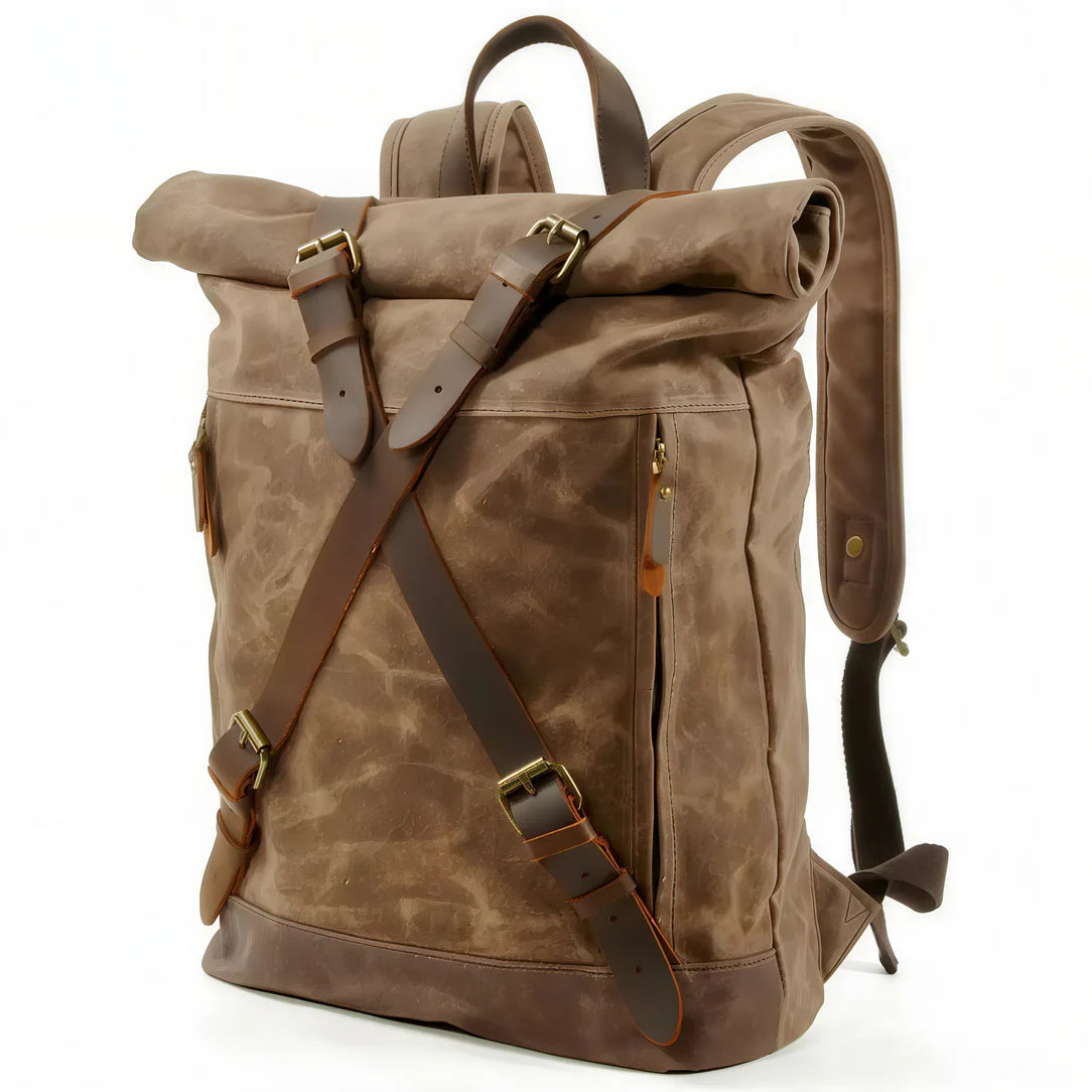 Sac à dos roll top rétro - Rustic