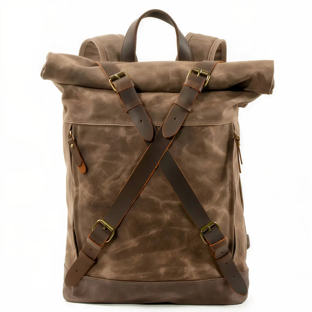 Sac à dos roll top rétro - Rustic