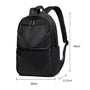 Sac à dos scolaire Collège noir avec plusieurs compartiments et bretelles ajustables