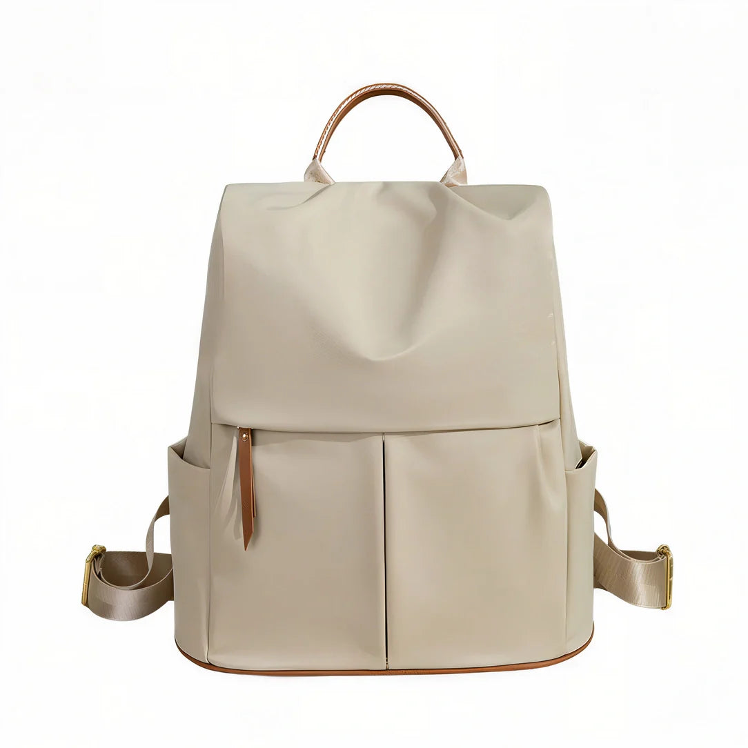 Sac à dos Sienna beige avec fermetures rose gold