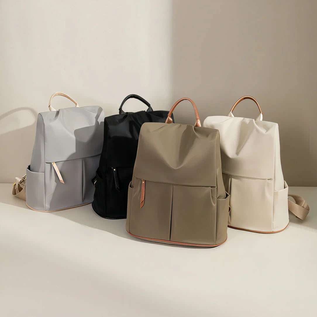 Sac à dos Sienna : set de 4 coloris avec fermetures dorées et sangles réglables