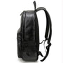 Sac à dos similicuir femme noir avec bretelles rembourrées et poches latérales