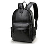 Sac à dos similicuir femme noir avec deux compartiments zippés et poche frontale