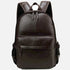 Sac à dos similicuir femme marron avec compartiments zippés et poches latérales en mesh