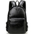 Sac à dos similicuir femme noir avec multiples compartiments zippés