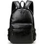 Sac à dos similicuir femme noir avec multiples compartiments zippés