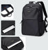 Sac à dos solide en nylon noir avec plusieurs compartiments et poche rembourrée pour ordinateur portable