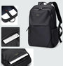 Sac à dos solide en nylon noir avec plusieurs compartiments et poche rembourrée pour ordinateur portable