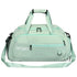 Sac à dos sport femme vert clair avec bandoulière et multiples poches zippées