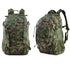 Sac à dos style militaire en camouflage numérique avec poches, zippers et bretelles ajustables