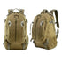 Sac à dos style militaire tan tactique vus sous différents angles