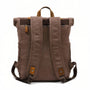 Sac à dos style vintage Era en cuir marron avec bretelles ajustables et poignée supérieure