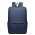 Sac à dos tablette minimaliste bleu foncé avec poignée, bretelles et poche zippée avant
