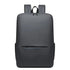 Sac à dos tablette gris foncé minimaliste avec deux compartiments zippés et poche frontale
