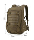 Sac à dos tactique militaire 35L 600D olive drab avec molle et multiples compartiments
