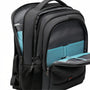Sac à dos télétravail FlexWork noir avec compartiments ouverts et poche ordinateur pâle