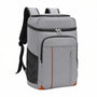 Sac à dos thermique de picnic grand format 28L avec cooler gris, noir et orange
