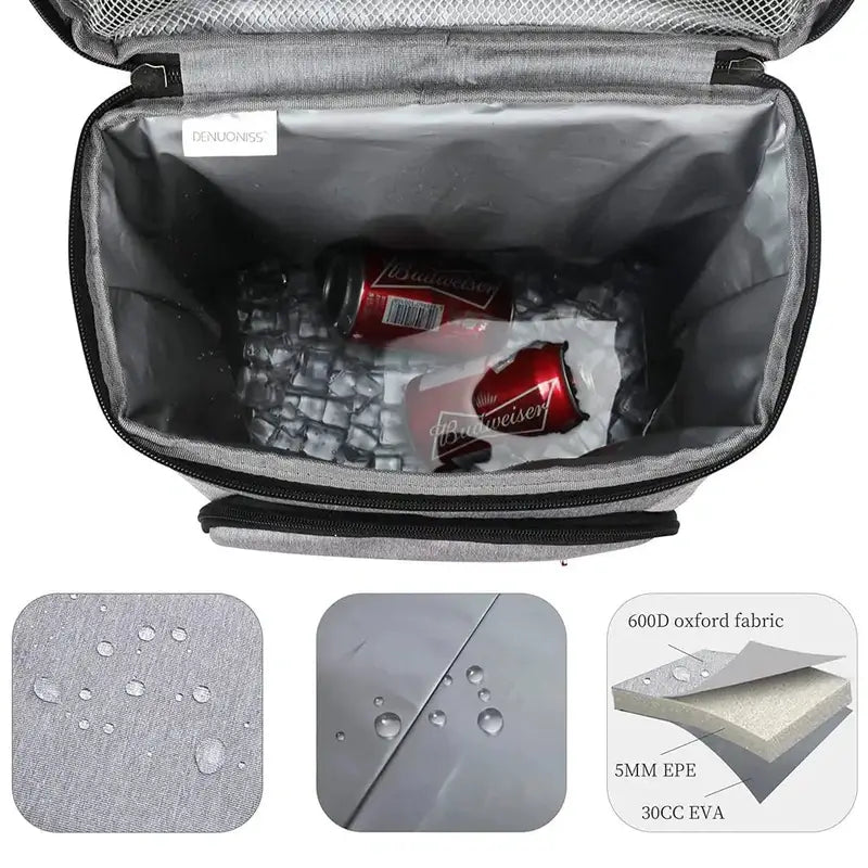 Sac à dos thermique avec isolation, doublure étanche et construction multi-couche