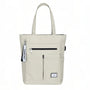 Sac à dos Tigernu Campus en beige avec zipper noir et poignée, marque Tigercrow