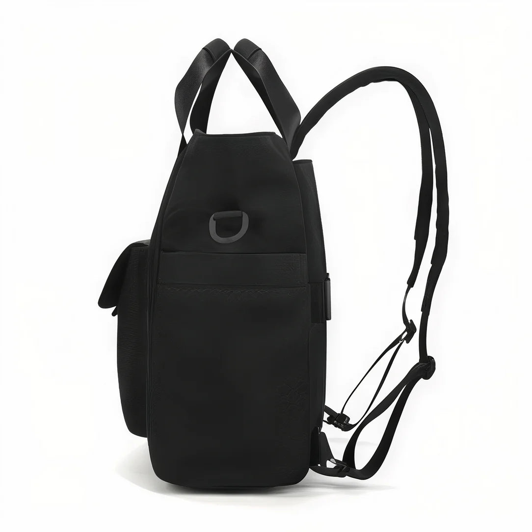 Sac à dos Tigernu Eclipse en nylon noir avec bretelles réglables et poche frontale