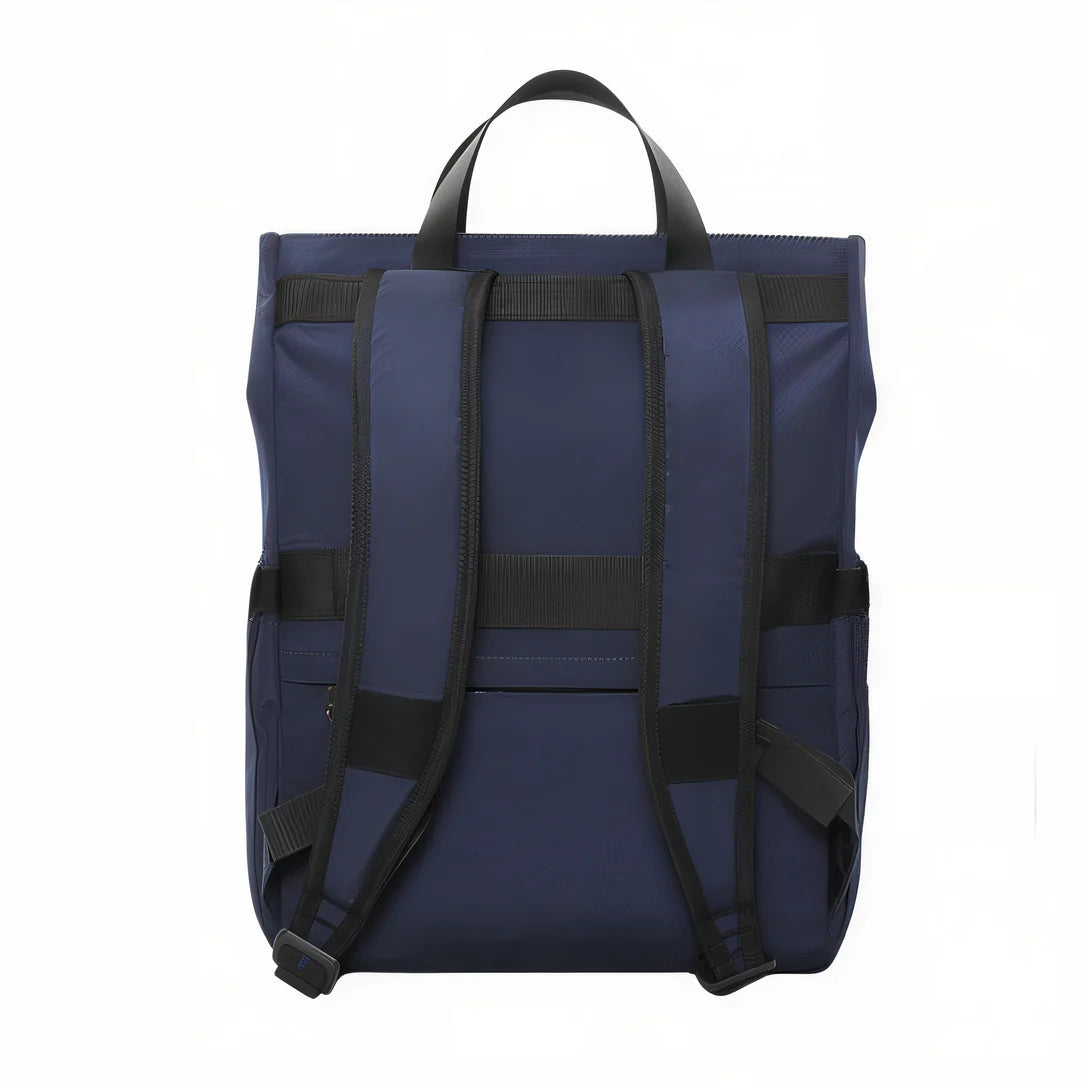 Sac à dos Tigernu Origin bleu marine avec bretelles et poignées noires en tissu durable