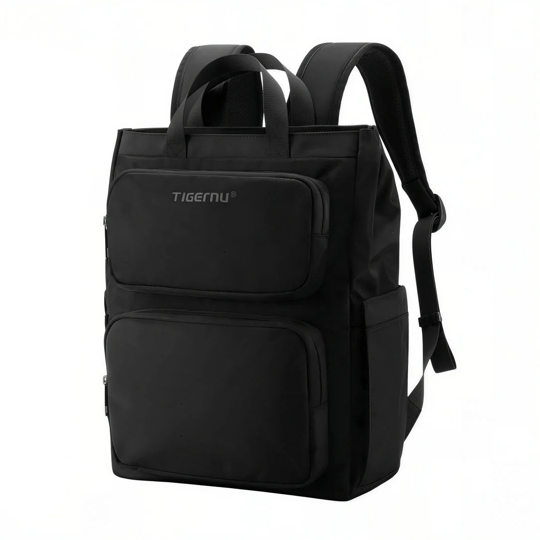 Sac à dos Tigernu Origin noir avec plusieurs compartiments et bretelles rembourrées