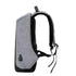 Sac à dos ultra-minimaliste pour PC 15 pouces en tissu gris avec port de charge USB