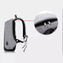 Sac à dos ultra-minimaliste pour PC 15 pouces en gris clair avec compartiment secret et port USB