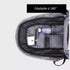 Sac à dos ultra-minimaliste pour PC 15 pouces avec compartiments internes gris ouvert