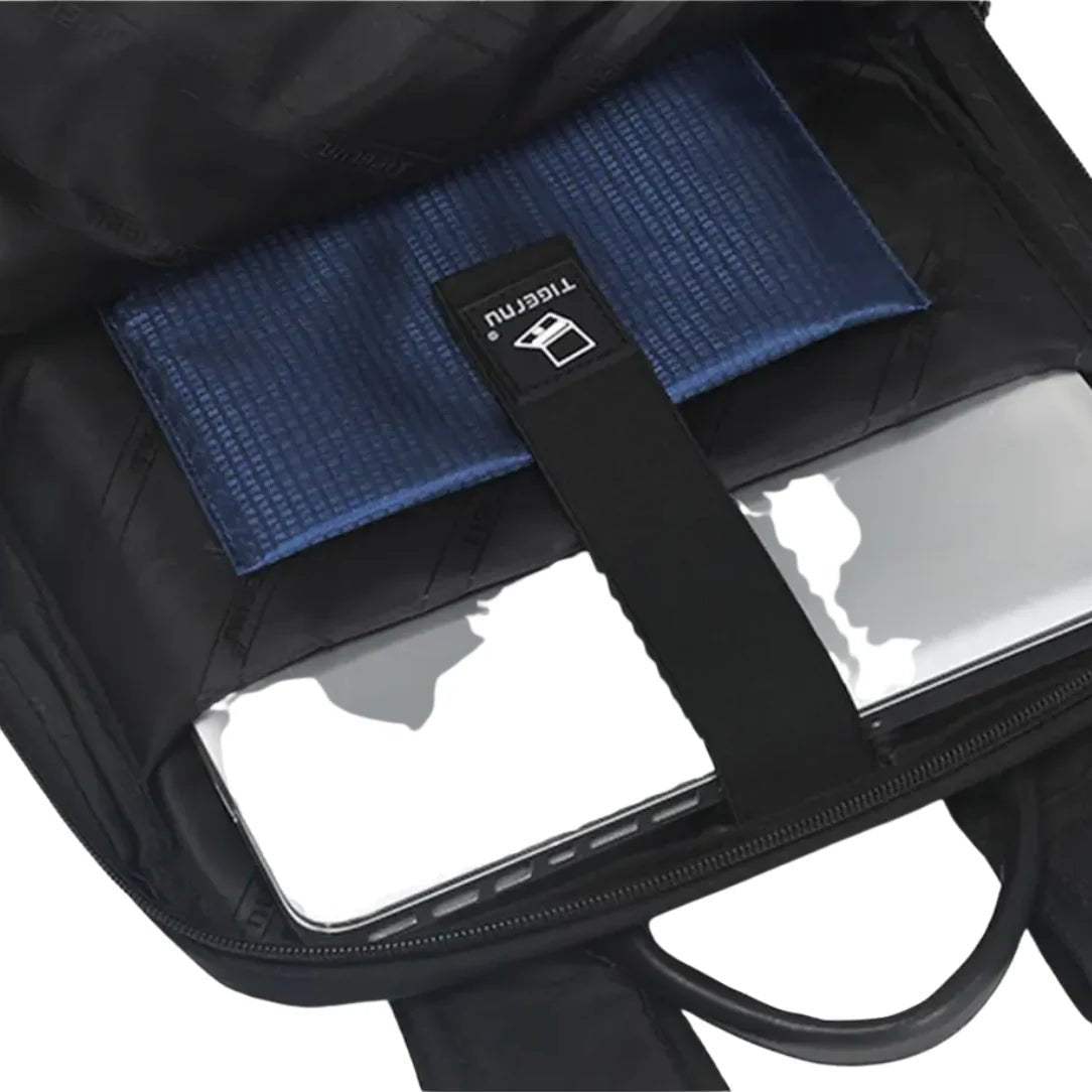 Sac à dos NeoFlat X ultra plat extensible 17 pouces avec compartiment ordinateur et poche bleue