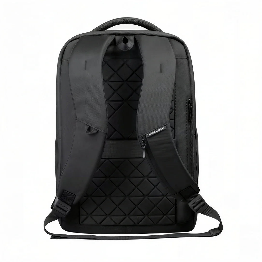 Sac à dos urbain multifonction Heroic HK 17 pouces noir matelassé