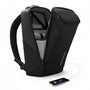 Sac à dos UrbanCore X noir anti-vol avec multiples compartiments et port USB externe