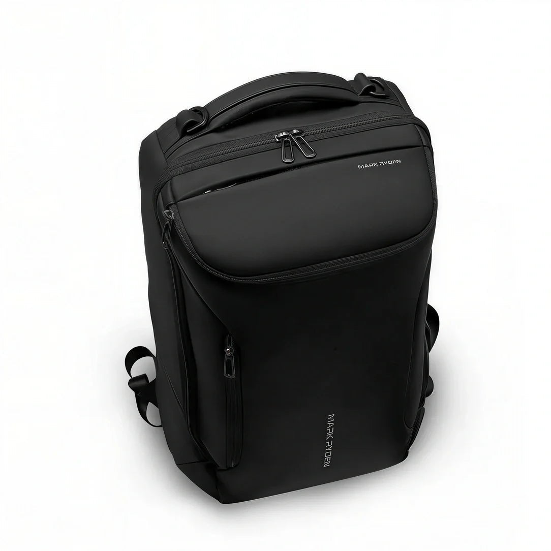 Sac à dos UrbanCore X noir robuste avec plusieurs compartiments zippés et poignée supérieure