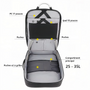 Sac à dos ordinateur 25-35L noir/gris pour PC 17’’ avec compartiments rembourrés