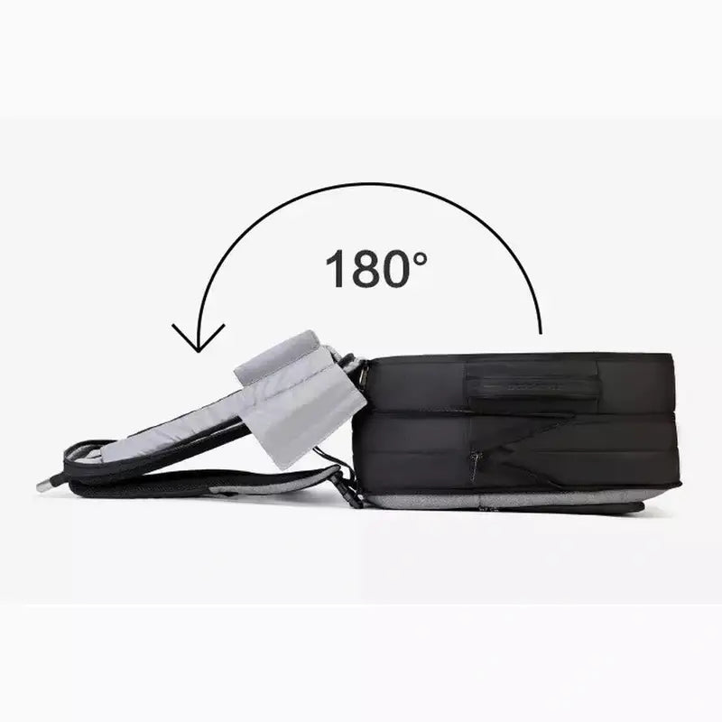 Sac à dos valise cabine avec sacoche convertible et bandoulière rotative à 180 degrés