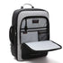 Sac à dos valise cabine gris et noir avec plusieurs compartiments pour voyage