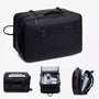 Sac à dos voyage avion noir multifonction avec plusieurs compartiments et options de port