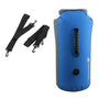 Sac à dos waterproof bleu gonflable 25-60L IPX7 avec bords renforcés gris